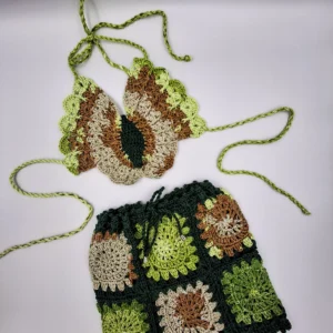 Kids Knitted Set Green