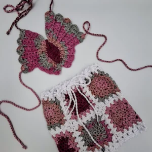 Kids Knitted Set Pink