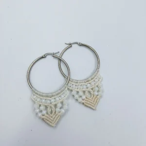 Macrame Earrings Off-White