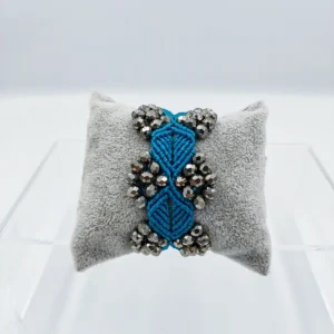 Macrame Crystal Bracelet Τurquoise