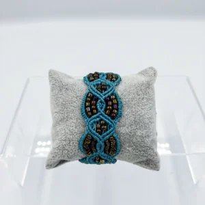 Macrame Crystal Bracelet Light Blue