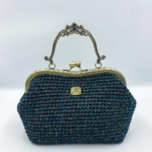 Frame Handbag XL Iridescent Dark Blue