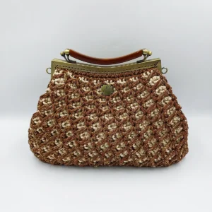 Frame Handbag XL Fishnet Brown