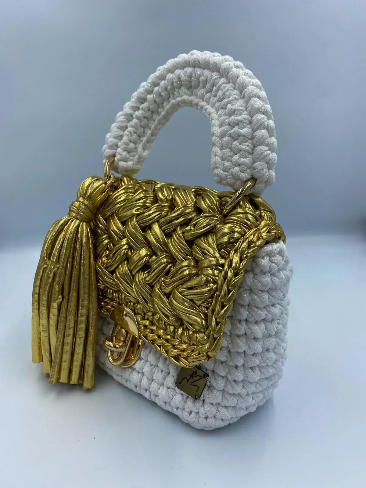 Metal Handbag Gold - Image 2