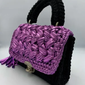 Metal Handbag Purple
