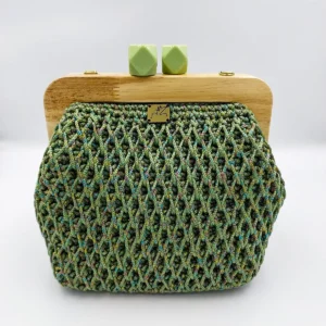 Frame Handbag Wooden Green
